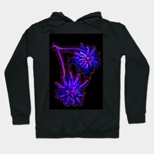 Surreal Spiky Black light Cherries Hoodie